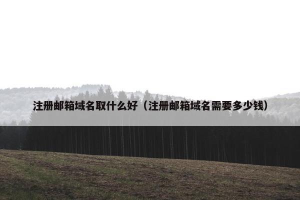 注册邮箱域名取什么好（注册邮箱域名需要多少钱）