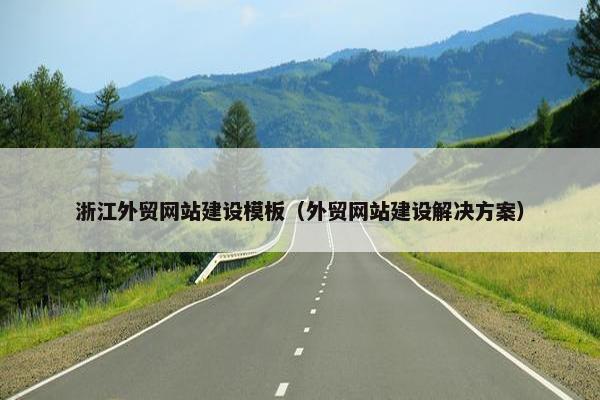 浙江外贸网站建设模板（外贸网站建设解决方案）