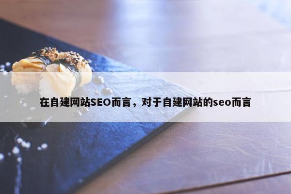 在自建网站SEO而言，对于自建网站的seo而言