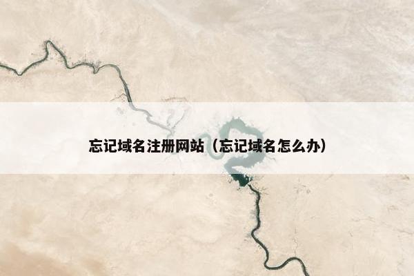 忘记域名注册网站（忘记域名怎么办）