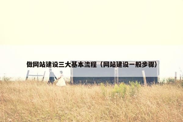做网站建设三大基本流程（网站建设一般步骤）