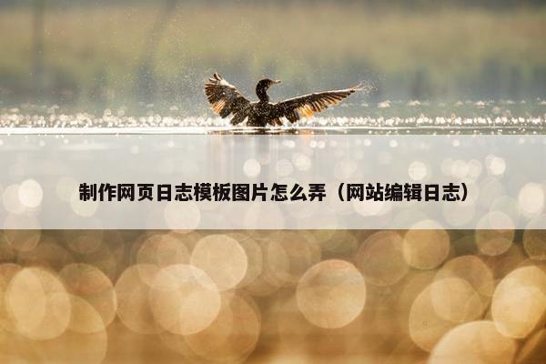 制作网页日志模板图片怎么弄（网站编辑日志）