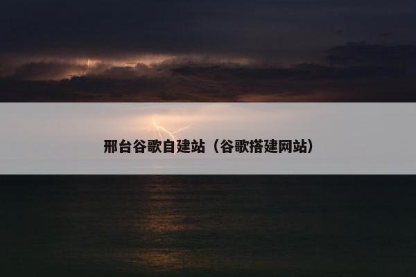邢台谷歌自建站（谷歌搭建网站）