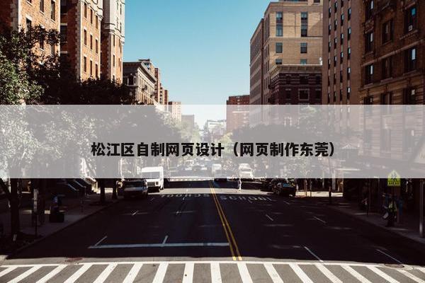 松江区自制网页设计（网页制作东莞）
