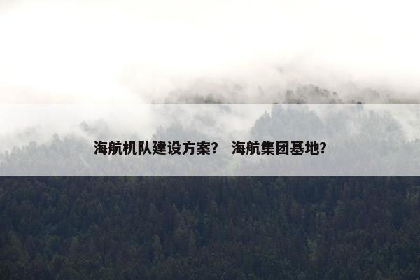 海航机队建设方案？ 海航集团基地？