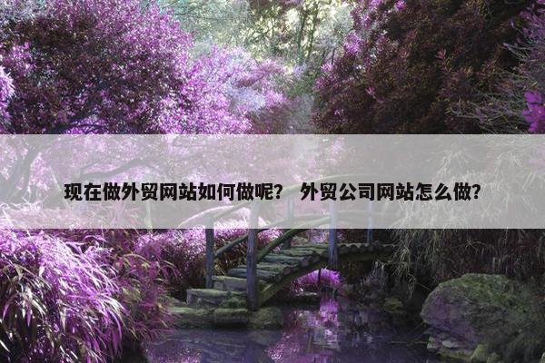 现在做外贸网站如何做呢？ 外贸公司网站怎么做？
