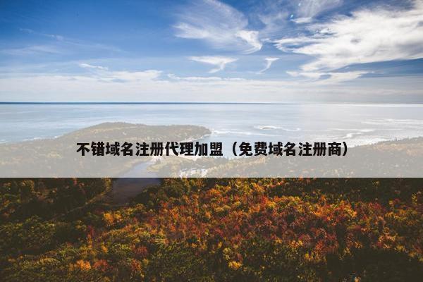不错域名注册代理加盟（免费域名注册商）