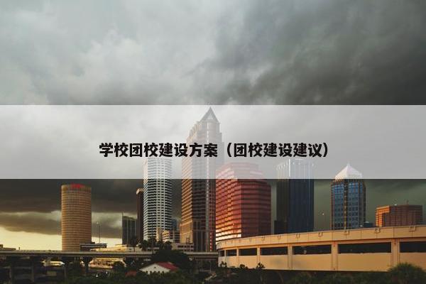 学校团校建设方案（团校建设建议）