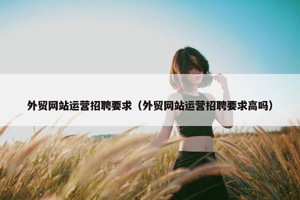 外贸网站运营招聘要求（外贸网站运营招聘要求高吗）