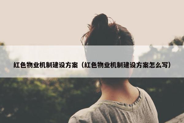 红色物业机制建设方案（红色物业机制建设方案怎么写）