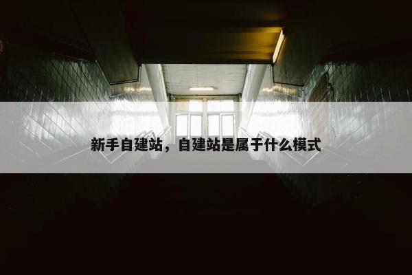 新手自建站，自建站是属于什么模式