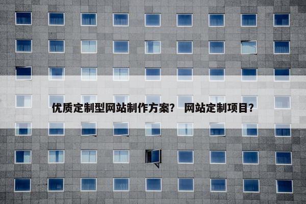 优质定制型网站制作方案？ 网站定制项目？