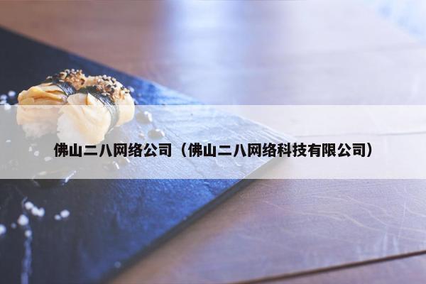 佛山二八网络公司（佛山二八网络科技有限公司）
