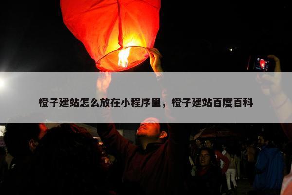橙子建站怎么放在小程序里，橙子建站百度百科