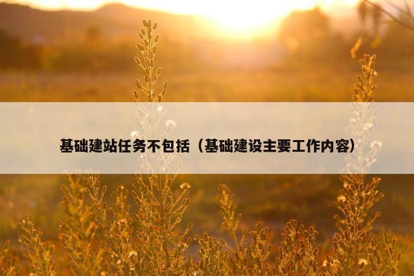 基础建站任务不包括（基础建设主要工作内容）