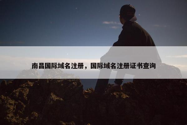 南昌国际域名注册，国际域名注册证书查询