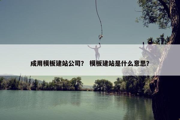 成用模板建站公司？ 模板建站是什么意思？