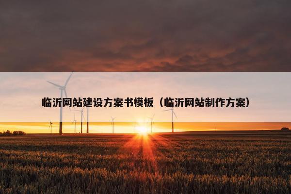 临沂网站建设方案书模板（临沂网站制作方案）