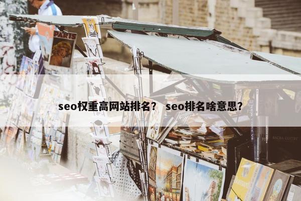 seo权重高网站排名？ seo排名啥意思？