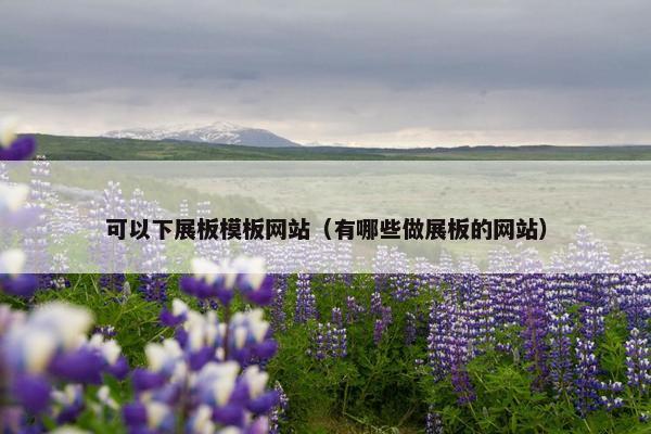 可以下展板模板网站（有哪些做展板的网站）