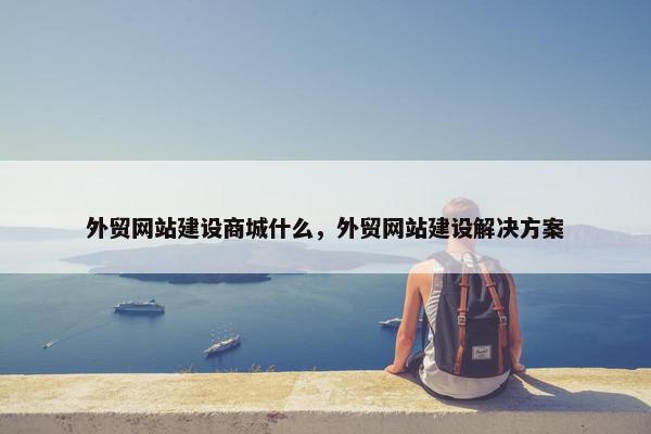 外贸网站建设商城什么，外贸网站建设解决方案