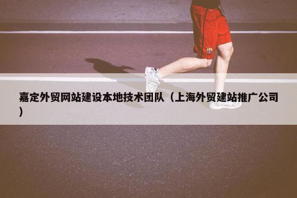 嘉定外贸网站建设本地技术团队（上海外贸建站推广公司）