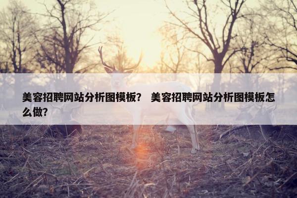 美容招聘网站分析图模板？ 美容招聘网站分析图模板怎么做？