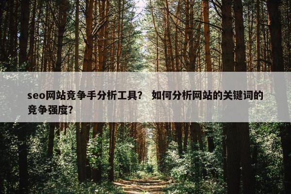 seo网站竞争手分析工具？ 如何分析网站的关键词的竞争强度？