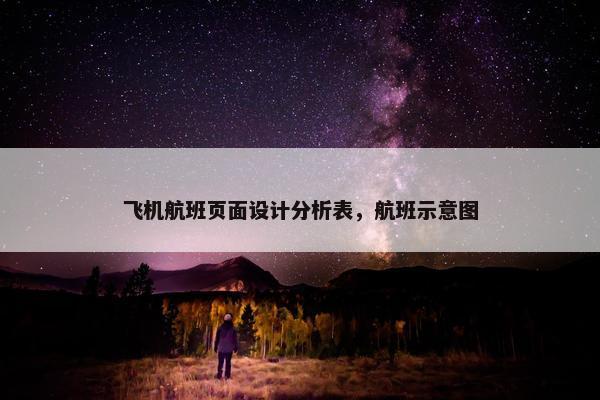 飞机航班页面设计分析表，航班示意图