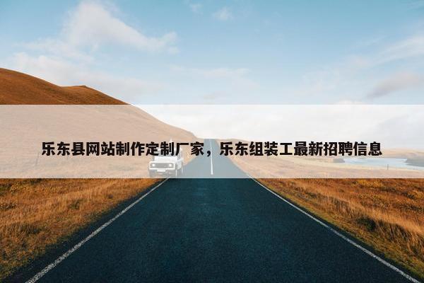 乐东县网站制作定制厂家，乐东组装工最新招聘信息
