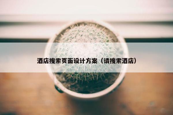 酒店搜索页面设计方案（请搜索酒店）