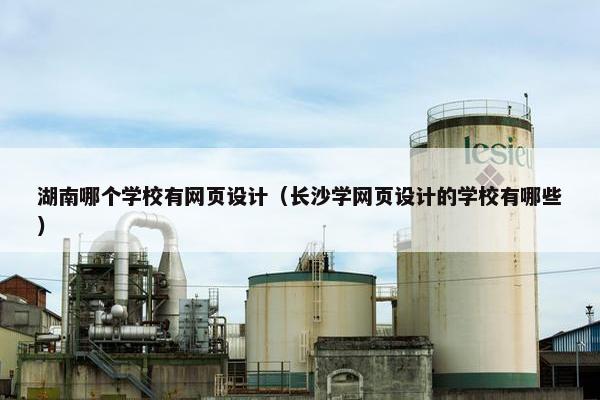 湖南哪个学校有网页设计（长沙学网页设计的学校有哪些）