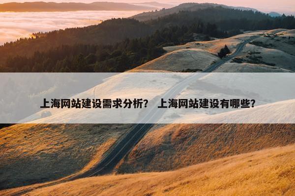 上海网站建设需求分析？ 上海网站建设有哪些？