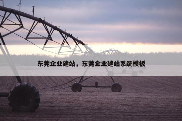 东莞企业建站，东莞企业建站系统模板