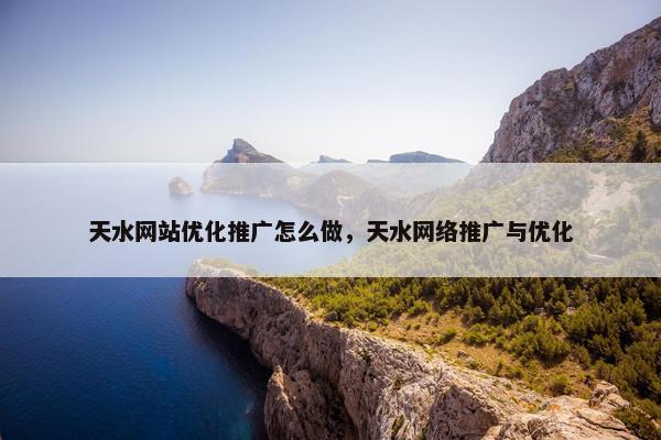 天水网站优化推广怎么做，天水网络推广与优化