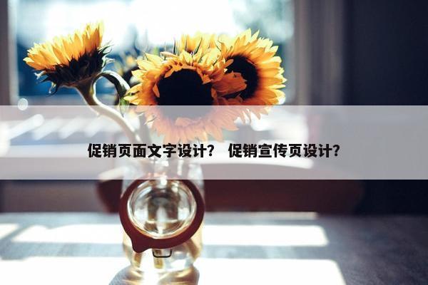 促销页面文字设计？ 促销宣传页设计？