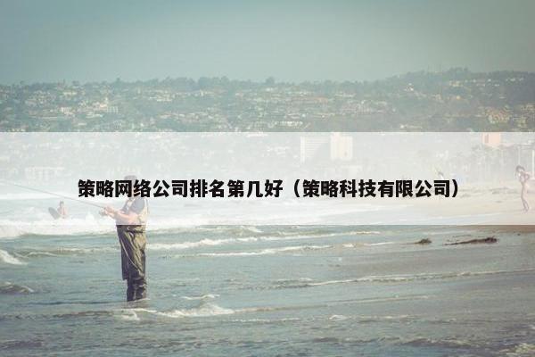 策略网络公司排名第几好（策略科技有限公司）