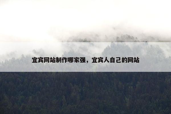 宜宾网站制作哪家强，宜宾人自己的网站