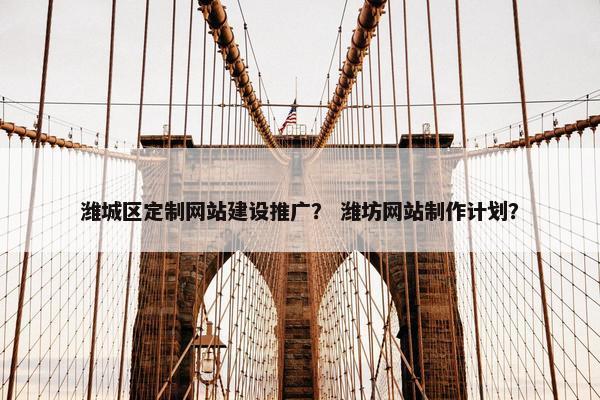 潍城区定制网站建设推广？ 潍坊网站制作计划？