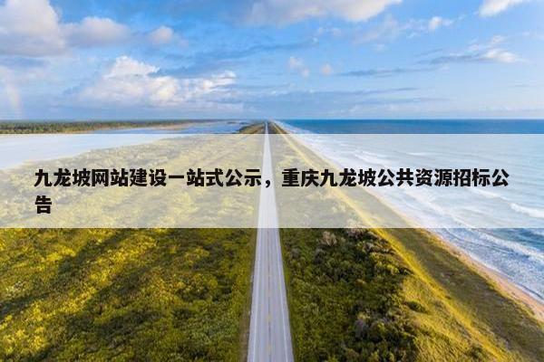 九龙坡网站建设一站式公示，重庆九龙坡公共资源招标公告