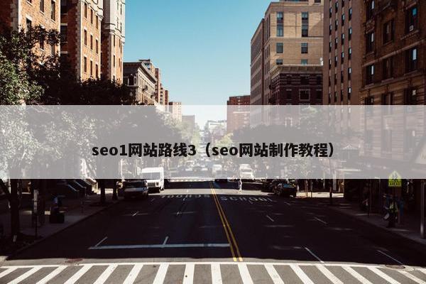 seo1网站路线3（seo网站制作教程）