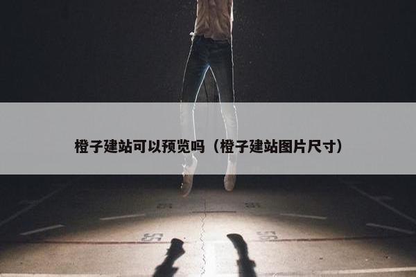 橙子建站可以预览吗（橙子建站图片尺寸）