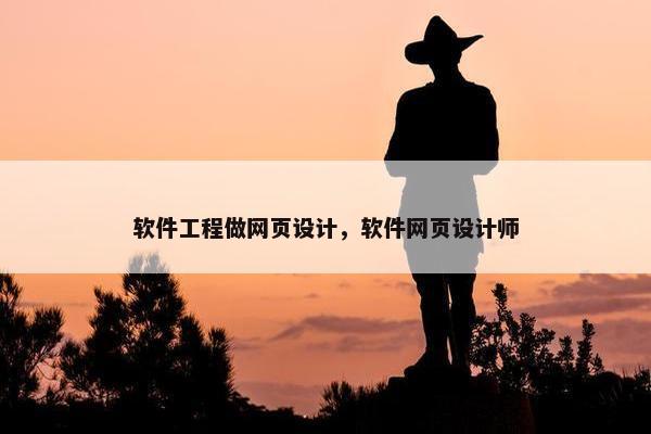 软件工程做网页设计，软件网页设计师