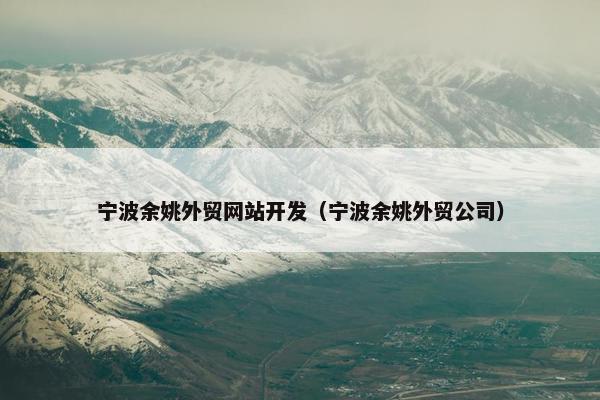宁波余姚外贸网站开发（宁波余姚外贸公司）