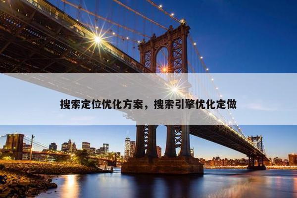 搜索定位优化方案，搜索引擎优化定做