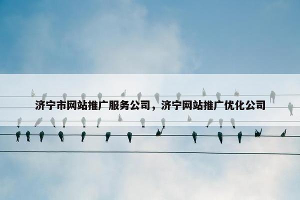 济宁市网站推广服务公司，济宁网站推广优化公司