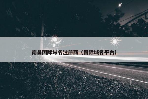 南昌国际域名注册商（国际域名平台）