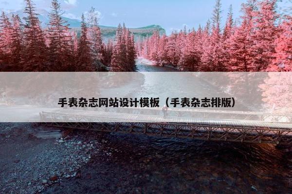 手表杂志网站设计模板（手表杂志排版）