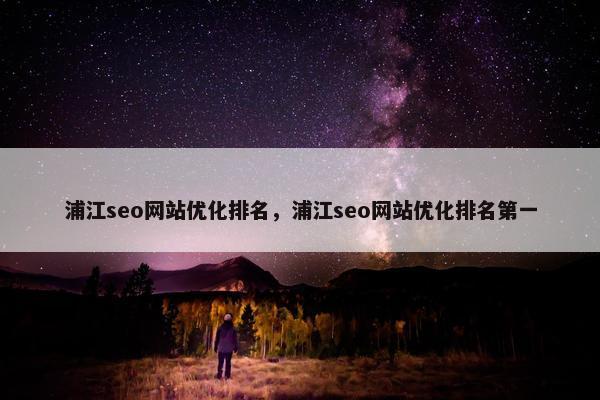 浦江seo网站优化排名，浦江seo网站优化排名第一