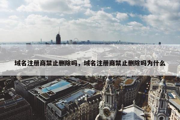 域名注册商禁止删除吗，域名注册商禁止删除吗为什么